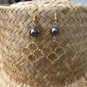NEW! 14k Gold Plated Fish Scale Mermaid Earrings